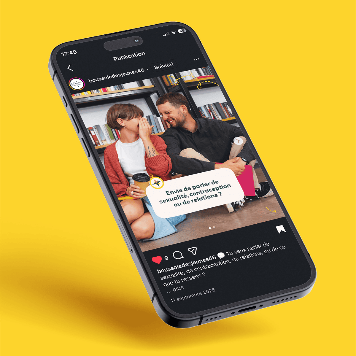 Création de visuels pour les réseaux sociaux de l Boussole des jeunes du 46
